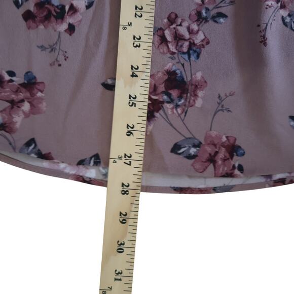 Hilary Radley Blouse Sz L V-Neck Long Sleeve Floral Pink L Cottagecore Office - Picture 8 of 10